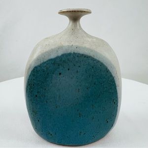 Isabel Parks 1970s Blue Moon Studio Pottery Bud Vase